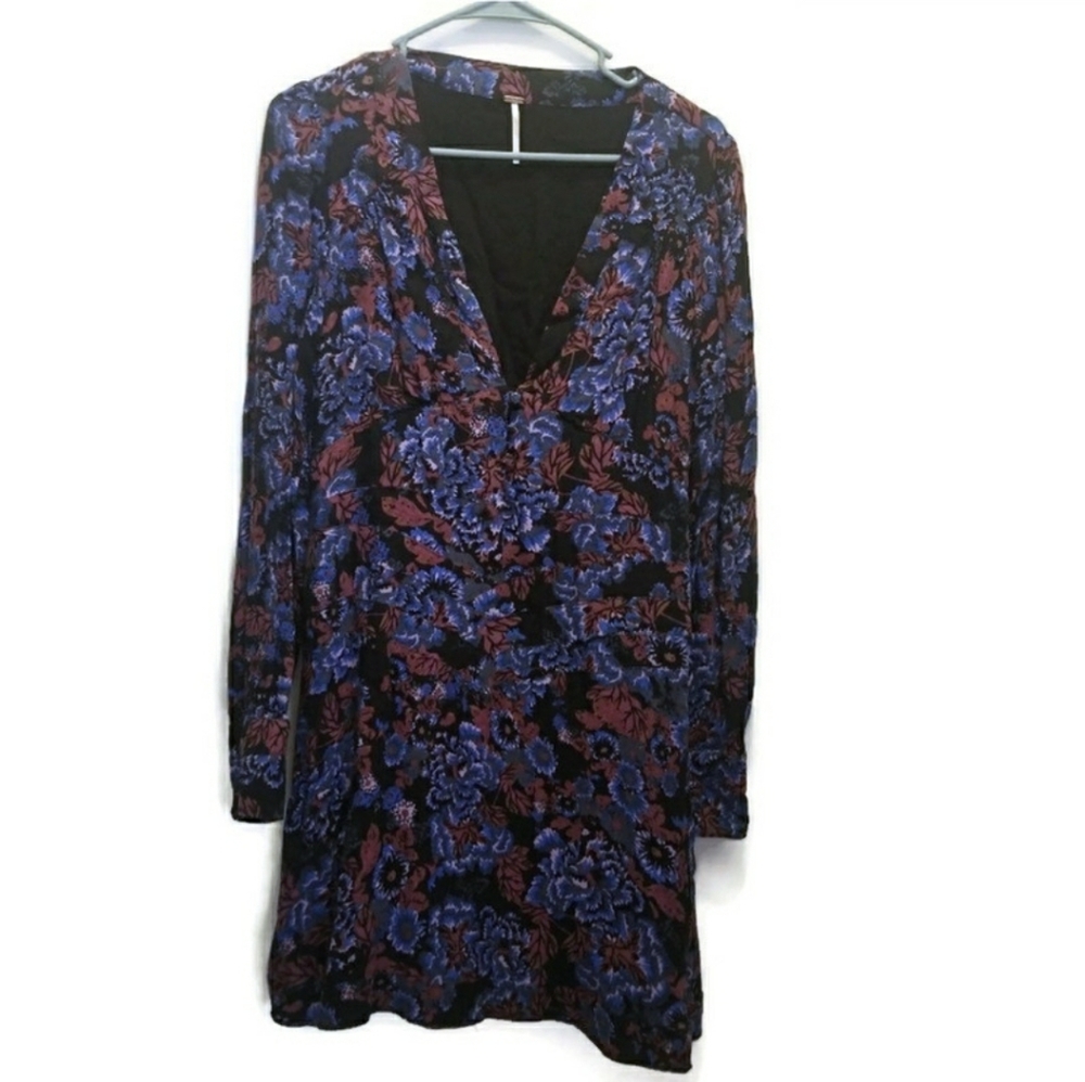 free people long sleeve dress mini button dress